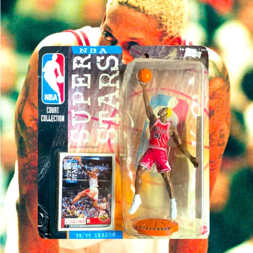 1998-1999 Mattel NBA Superstars Dennis Rodman Chicago Bulls Action Figure